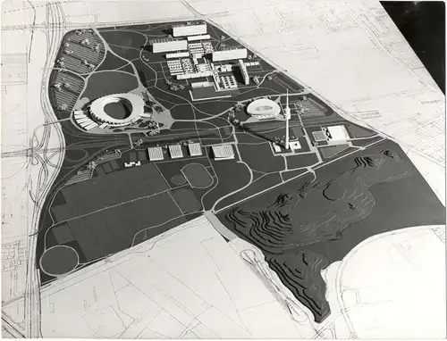 13 Originalphotographien Olympiapark München, 1960er Jahre, E. Glesmann