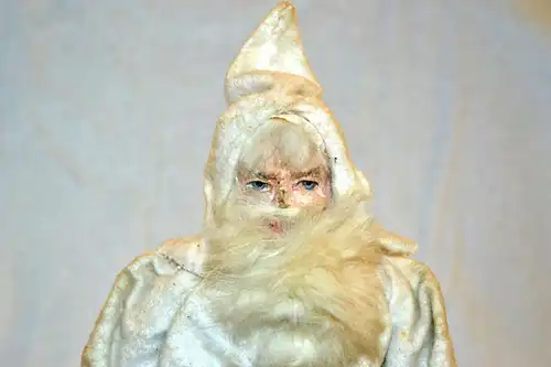 Watte-Nikolaus,wohl 1930 Jahre,Pappmascheekopf,Porzellanhände