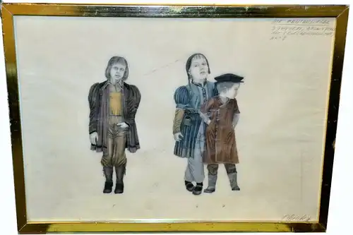 Skizzenblatt,Aliute Mecys (Mecies ),Meistersinger 1972 Stockholm,45,5 x 33,2 cm