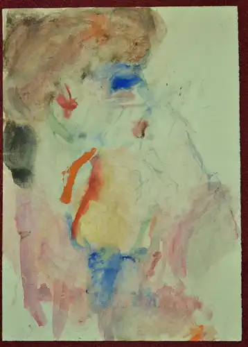 Aquarell,Kopf-Katrin,1983 unleserlich signiert