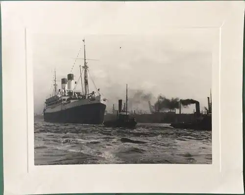Photodruck Schiffe im Hamburger Hafen, 1940