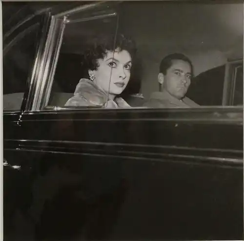 Original-Pressephoto Gina Lollobrigida + Ehemann Milko Škofič, ca. 1950