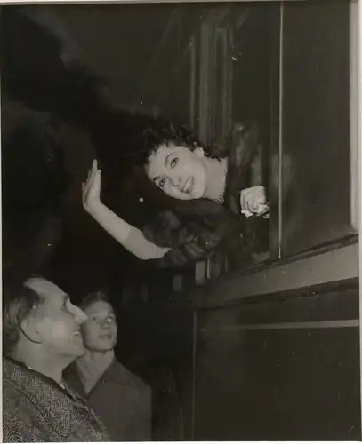 Original-Pressephoto Gina Lollobrigida + Ernst Henne, ca. 1950