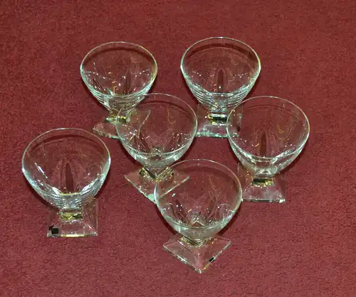 Peill-Glas,6 St.Likörgläser,wohl Serie Karat,ca 1960
