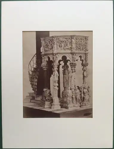 Giacomo Brogi: Photographie der Kanzel im Dom von Pisa, ca. 1870