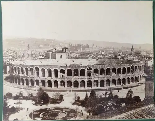 Zwei Photographien Verona, Dom und Arena, ca. 1880