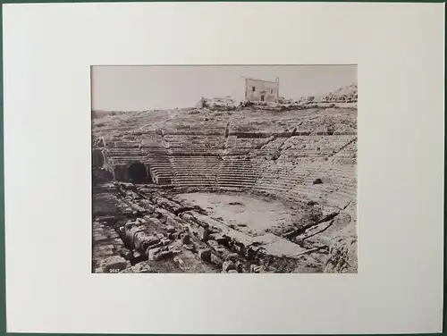 Zwei Photographien Siracusa: Teatro greco, ca. 1880