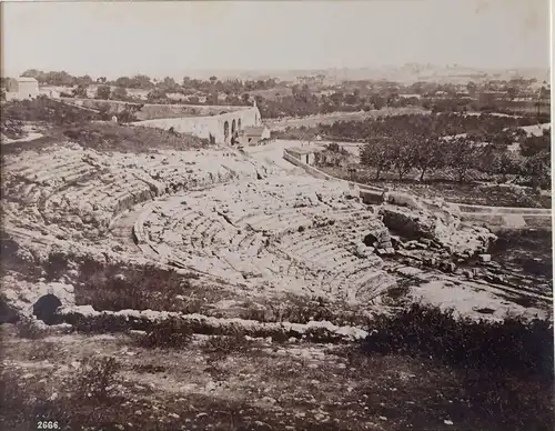 Zwei Photographien Siracusa: Teatro greco, ca. 1880