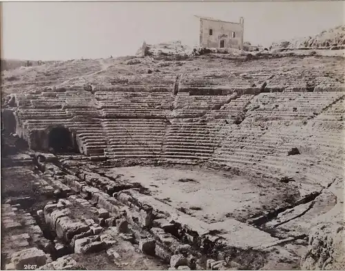 Zwei Photographien Siracusa: Teatro greco, ca. 1880