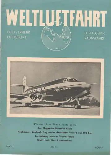 13 Hefte Luftfahrt / Flugwesen, 1940er und 1950er Jahre