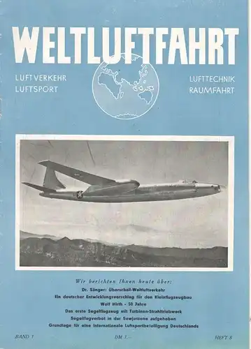 13 Hefte Luftfahrt / Flugwesen, 1940er und 1950er Jahre