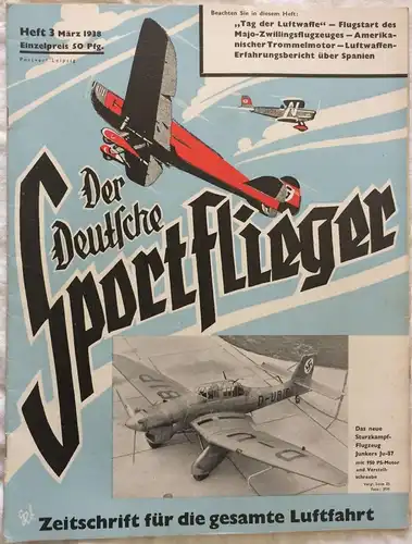 Der Deutsche Sportflieger - 8 Hefte des Jahrgangs 1938