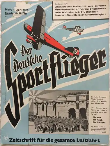 Der Deutsche Sportflieger - 8 Hefte des Jahrgangs 1938