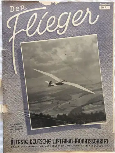 Der Flieger - ÄLTESTE DEUTSCHE LUFTFAHRT-MONATSSCHRIFT- 9 Hefte  1951