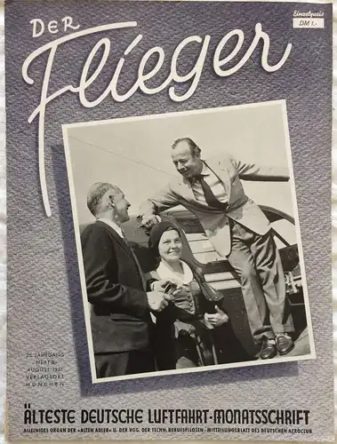 Der Flieger - ÄLTESTE DEUTSCHE LUFTFAHRT-MONATSSCHRIFT- 9 Hefte  1951