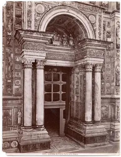 CERTOSA DI PAVIA - Zwei sehr alte Photographien  der historischen Klosteranlage