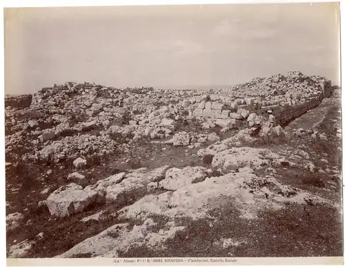 SIRACUSA - Drei sehr alte Photographien von Ausgrabungsstätten, Ed. Alinari