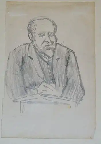 Zeichnung,Bleistift Skizze,  wohl Heinrich WOLFF (1875-1940)