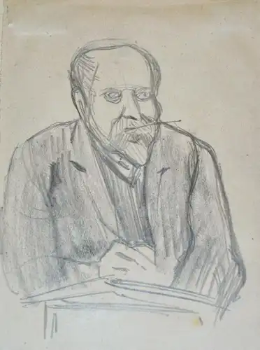 Zeichnung,Bleistift Skizze,  wohl Heinrich WOLFF (1875-1940)