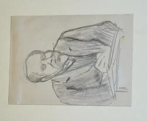 Zeichnung,Bleistift Skizze,  wohl Heinrich WOLFF (1875-1940)