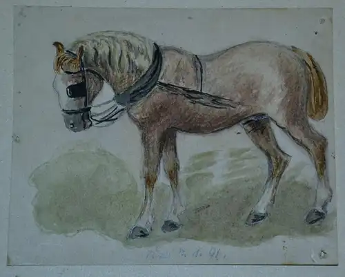 Zeichnung,Aquarell,Bleistift u. Buntstift,1896,Reinhold Schweitzer,
