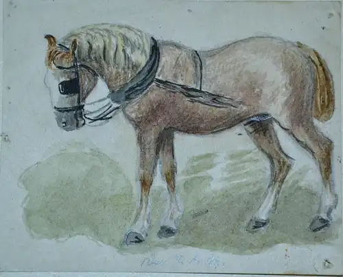Zeichnung,Aquarell,Bleistift u. Buntstift,1896,Reinhold Schweitzer,