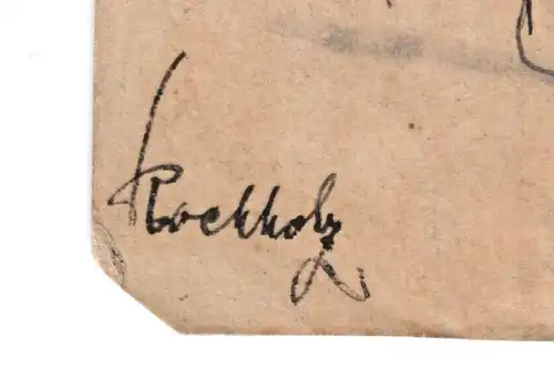 Originalzeichnung Zwei Putti, signiert, im Passepartout, repariert