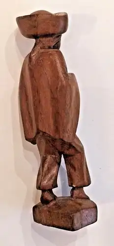 Chinesischer Bauer - kleine geschnitzte Figur aus Mahagoni, 20. Jahrhundert