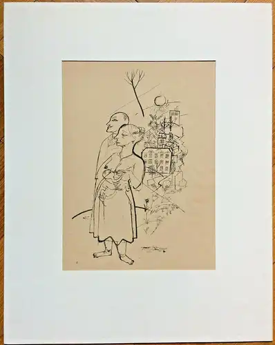 Lithographie „Family“ von George Grosz aus „Ecce Homo“ 1916