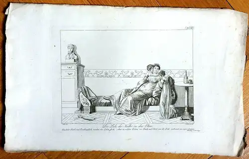 Kupferstich„Die Liebe der Kinder zu den Eltern“ v. Friedrich Fleischmann ca.1820