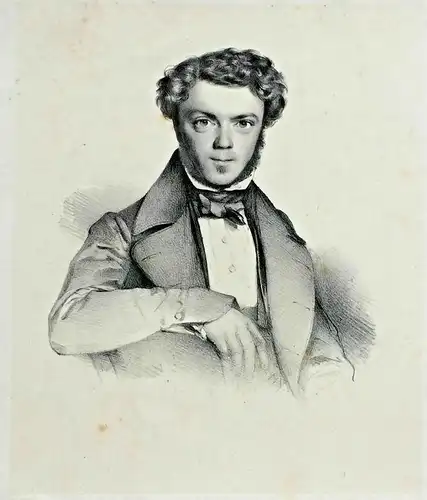 Lithographie Portrait Franz von Kobell
