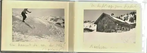 Kleines Photoalbum 1941 „Studienzeit München - Skikurs , Lodron-Hütte