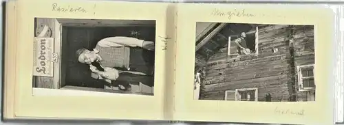 Kleines Photoalbum 1941 „Studienzeit München - Skikurs , Lodron-Hütte