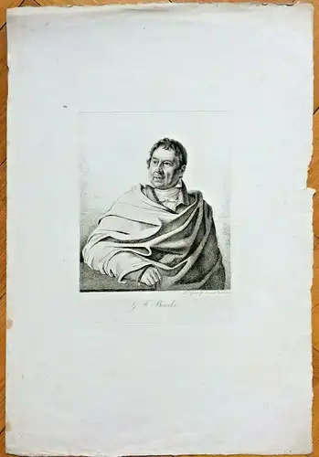 Radierung Portrait Georg Friedrich Benecke von Ludwig Grimm, 1823