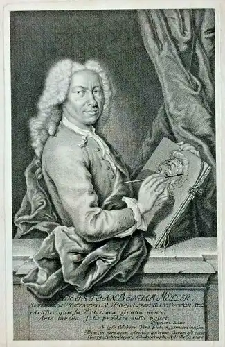 Kupferstich Portrait Christian Benjamin Müller von Georg Lichtensteger