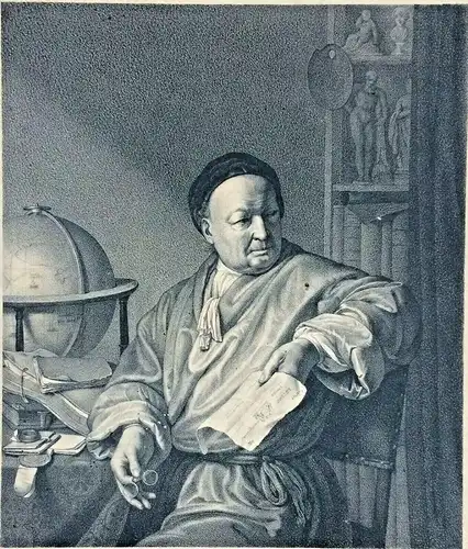 Lithographie Portrait Wilhelm Mieris, eigentlich Willem van Mieris von J. L Lund