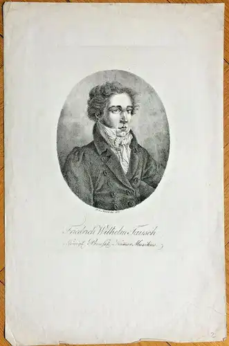 Lithographie Portrait Friedrich Wilhelm Tausch von Heinrich Eduard v. Wintter