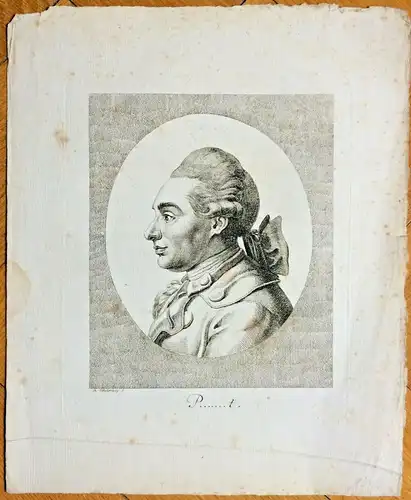 Radierung Portrait Jacob Ludwig Passavant von Johann Rudolf Schellenberg