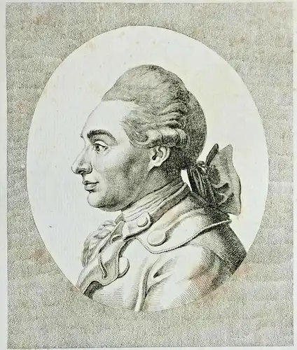 Radierung Portrait Jacob Ludwig Passavant von Johann Rudolf Schellenberg