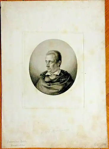 Radierung Portrait Balthasar Speth von Ludwig Emil Grimm, 1817