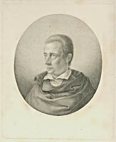 Radierung Portrait Balthasar Speth von Ludwig Emil Grimm, 1817