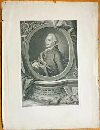 Kupferstich Porträt Georg Wolfgang Knorr von Johann Adam Schweickart