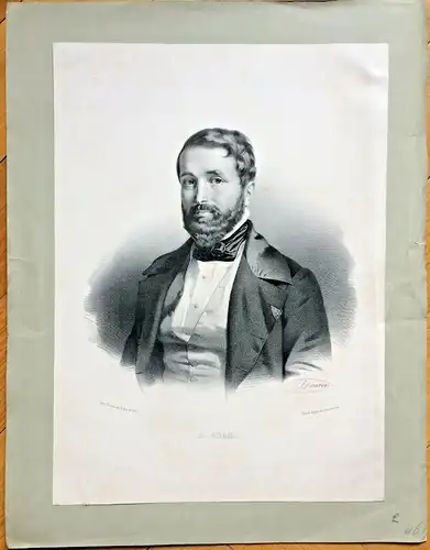 Kupferstich Portrait Adolphe Adam von Nicolas Eustache Maurin