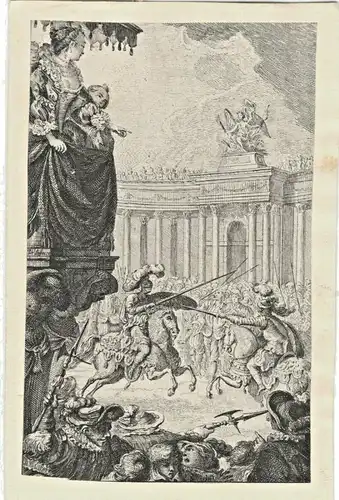 Kupferstich v. Charles Eisen, Illustration für „Tales and Novels“ de La Fontaine