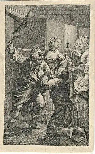 Kupferstich von Charles Eisen (1720–1778) n. Joseph de Longueil, de la Fontaine