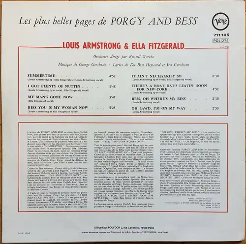 Vinyl-LP George Gershwin: „PORGY AND BESS“, sehr guter Zustand