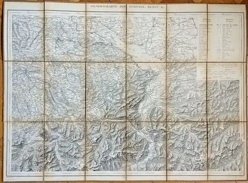Generalkarte der SCHWEIZ nach Dufour's topographischer Karte Blatt 2,1867
