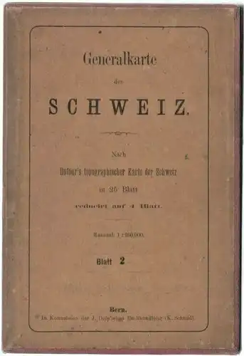 Generalkarte der SCHWEIZ nach Dufour's topographischer Karte Blatt 2,1867