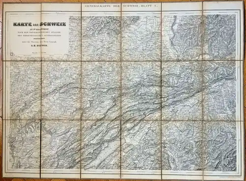 Generalkarte der SCHWEIZ nach Dufour's topographischer Karte Blatt 1,1869