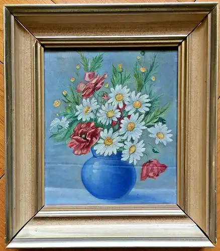 Kleines Blumenstillleben Öl auf Leinwand, gerahmt, nicht signiert, ca. 1930